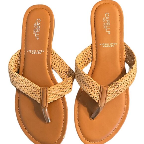 Capelli of New York Memory Foam Braided Sandals 8 - Picture 1 of 2